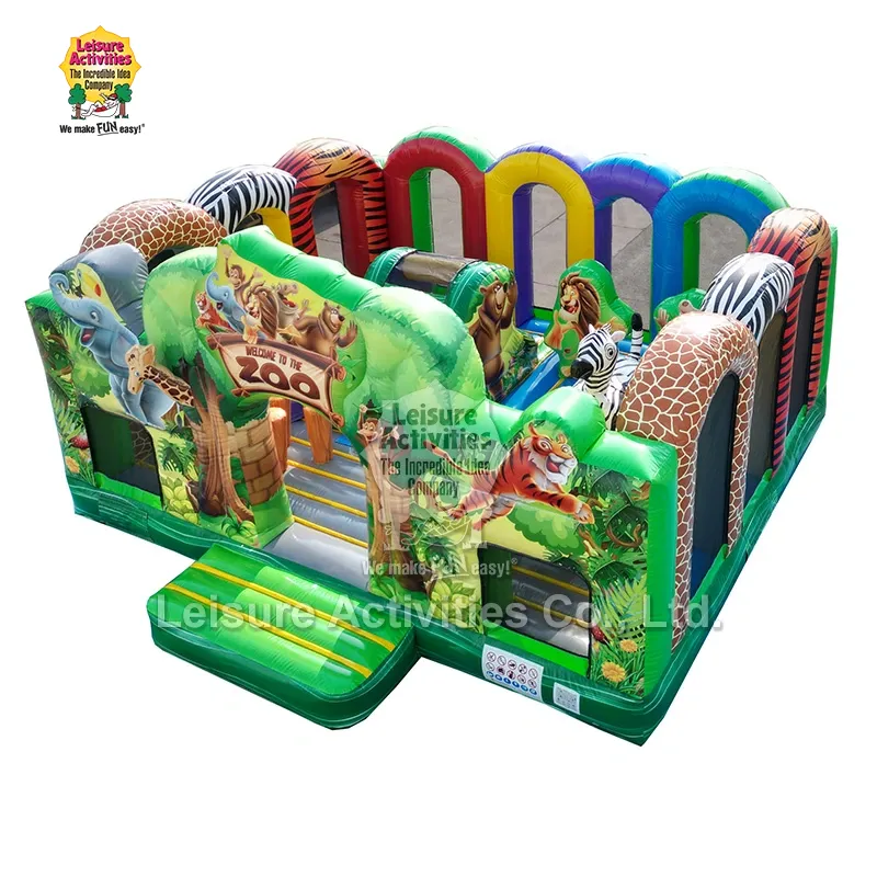Eikite į Zoo Multiplay Bouncy Castle žaidimų aikštelę