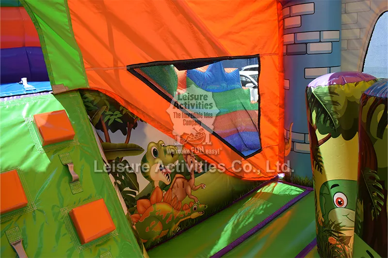 Standard Inflatable Multiplay Bouncy Castles Dragon With Slide